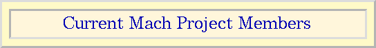 Current Project Members